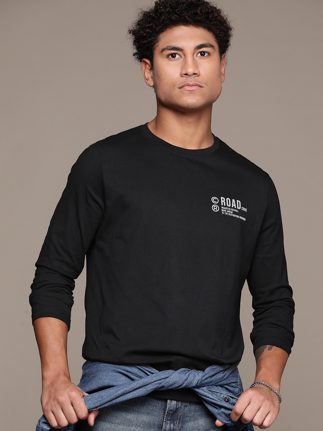 

The Roadster Lifestyle Co. Pure Cotton T-shirt, Black