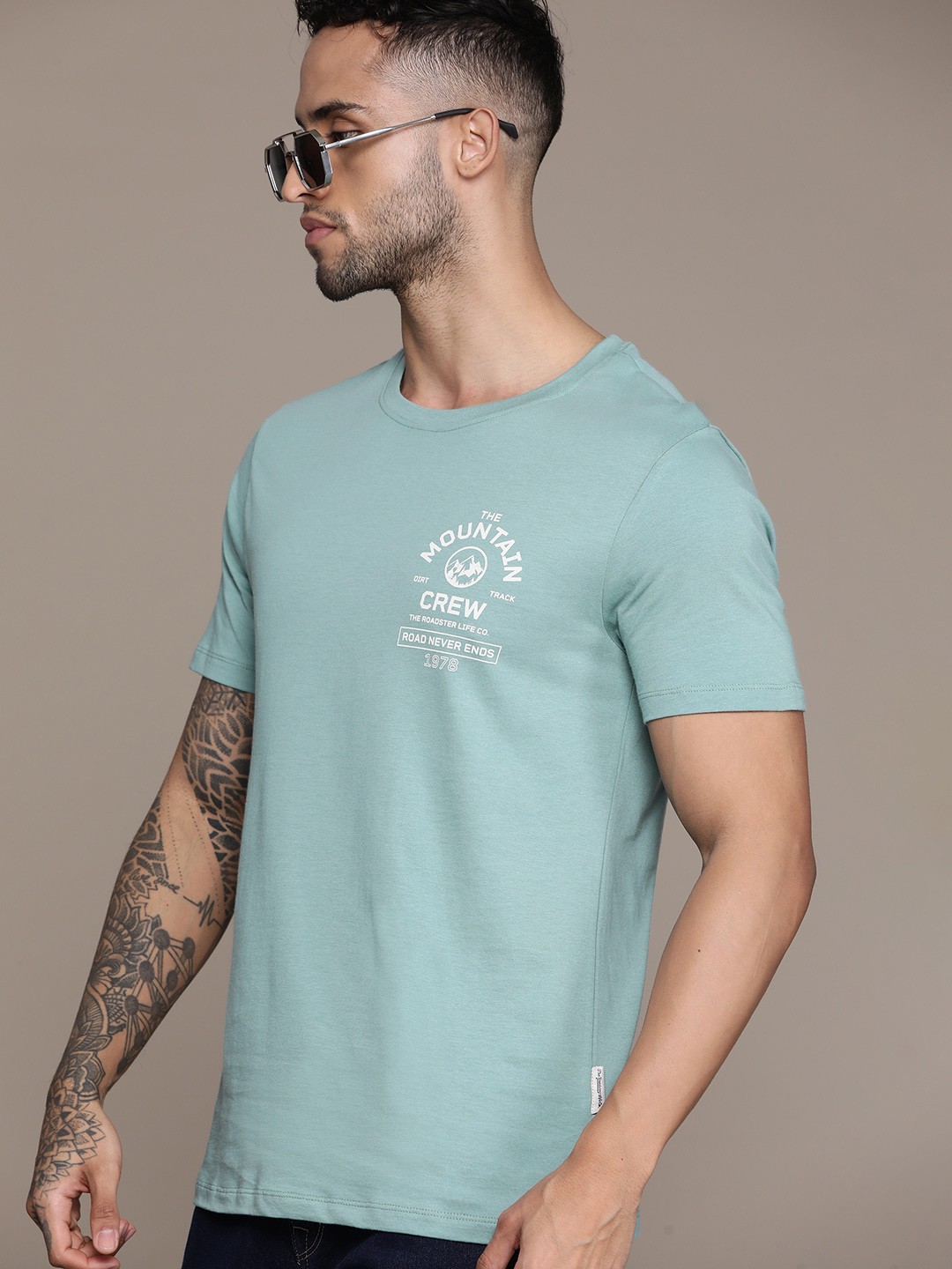 

The Roadster Lifestyle Co. Pure Cotton T-shirt, Blue