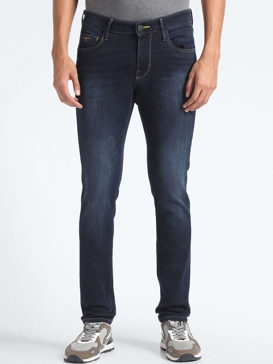 

Flying Machine Super Skinny Fit Light Fade Cotton Jeans, Blue