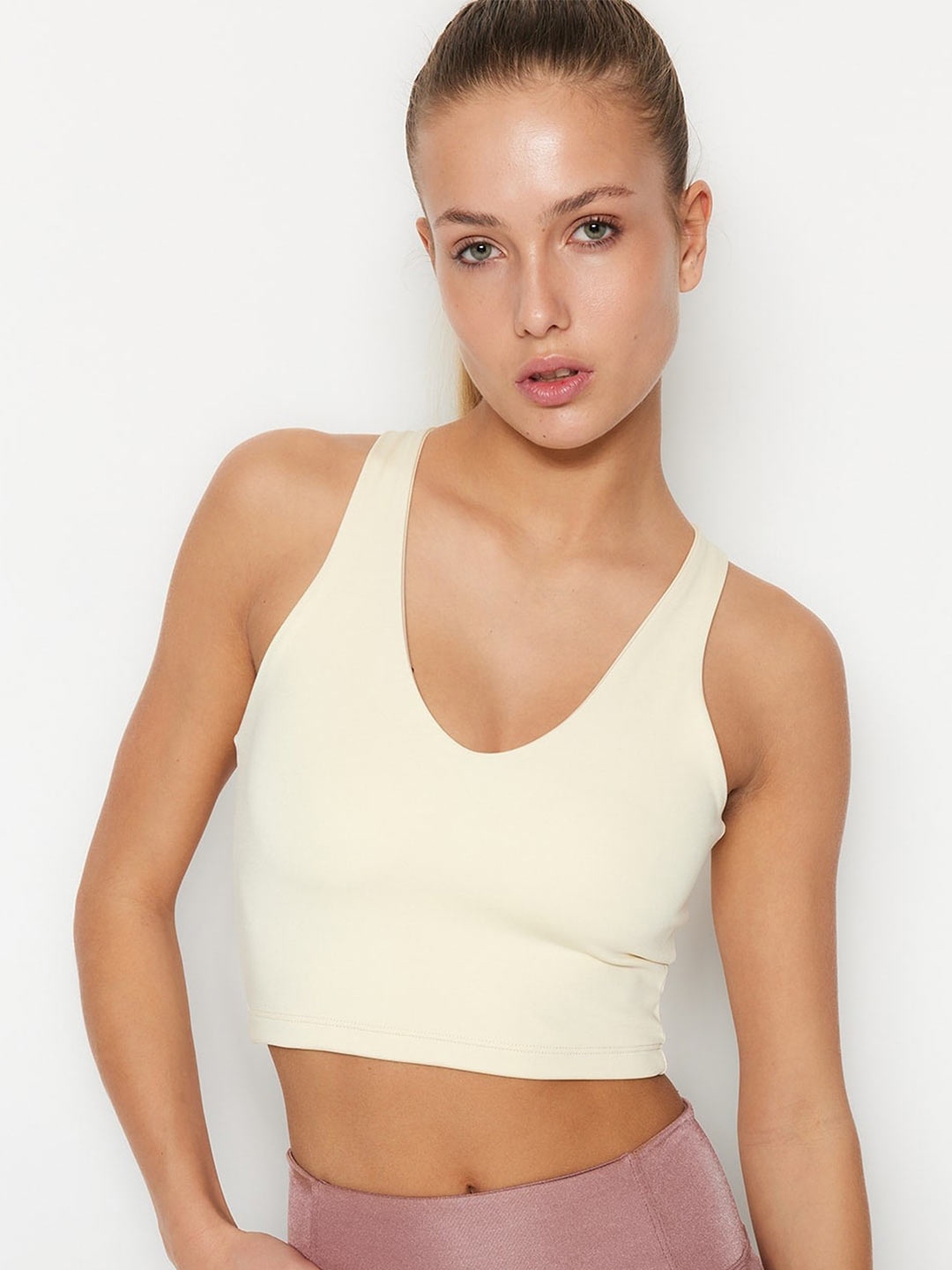 

Trendyol Full Coverage Lightly Padded Bra With All Day Comfort, Beige