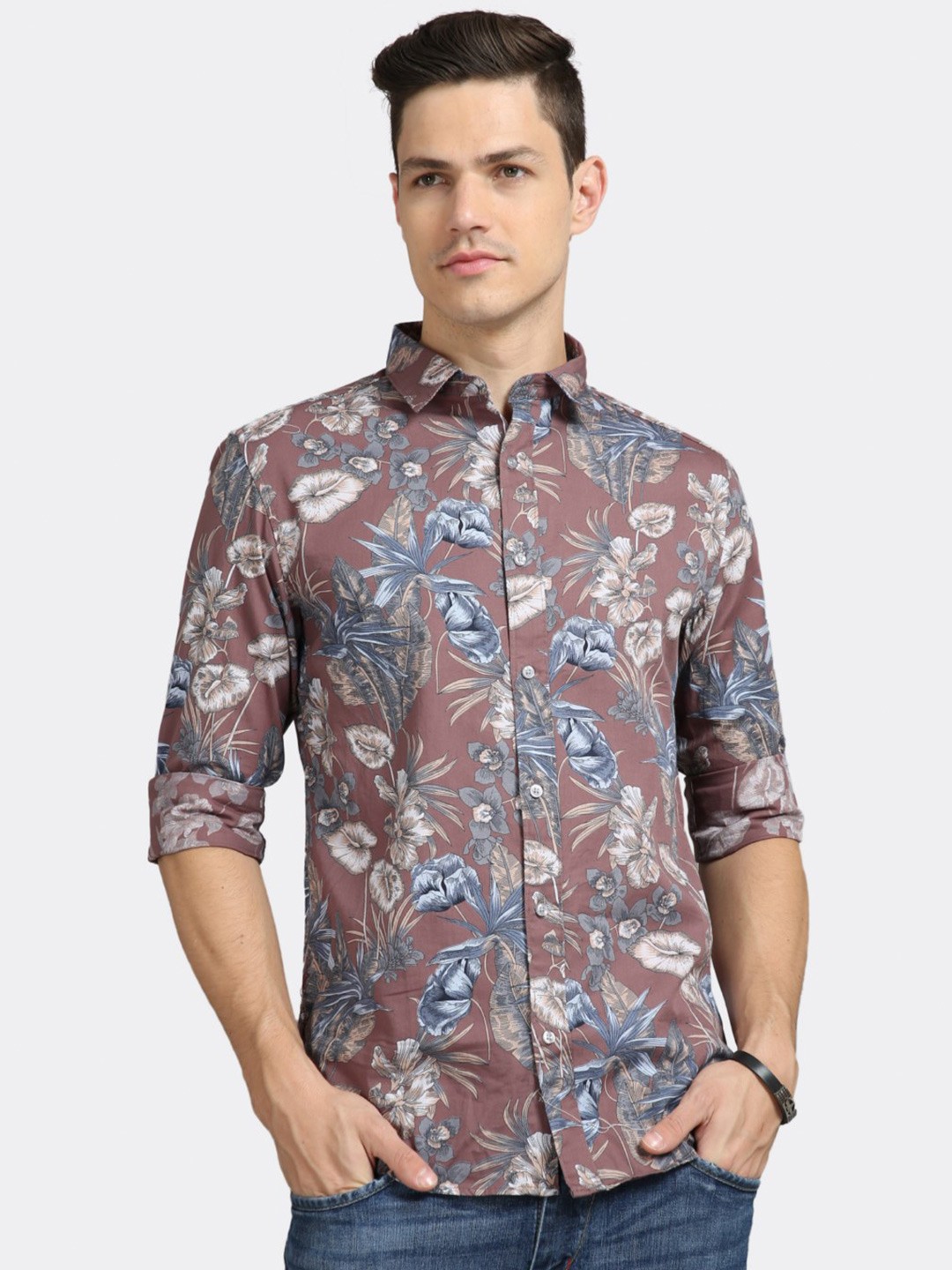 

BADMAASH Slim Fit Floral Opaque Printed Casual Shirt, Multi