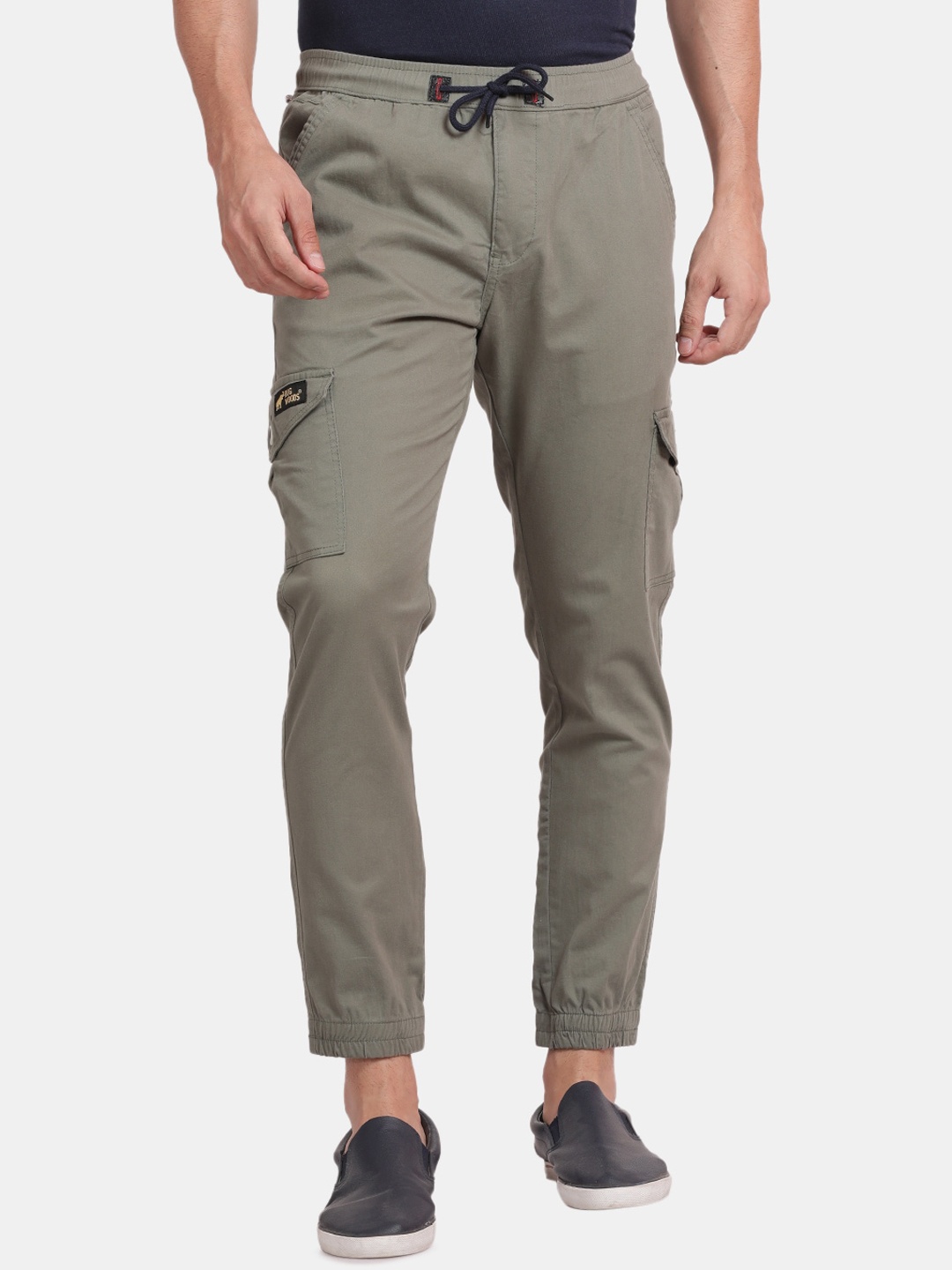 

RUG WOODS Men Classic Easy Wash Pure Cotton Cargos, Olive