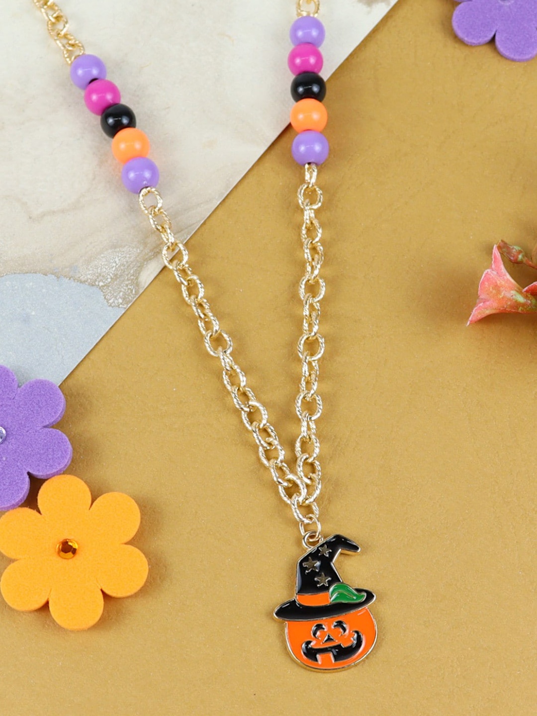 

Asthetika Kids Girls Gold-Plated Beaded Necklace