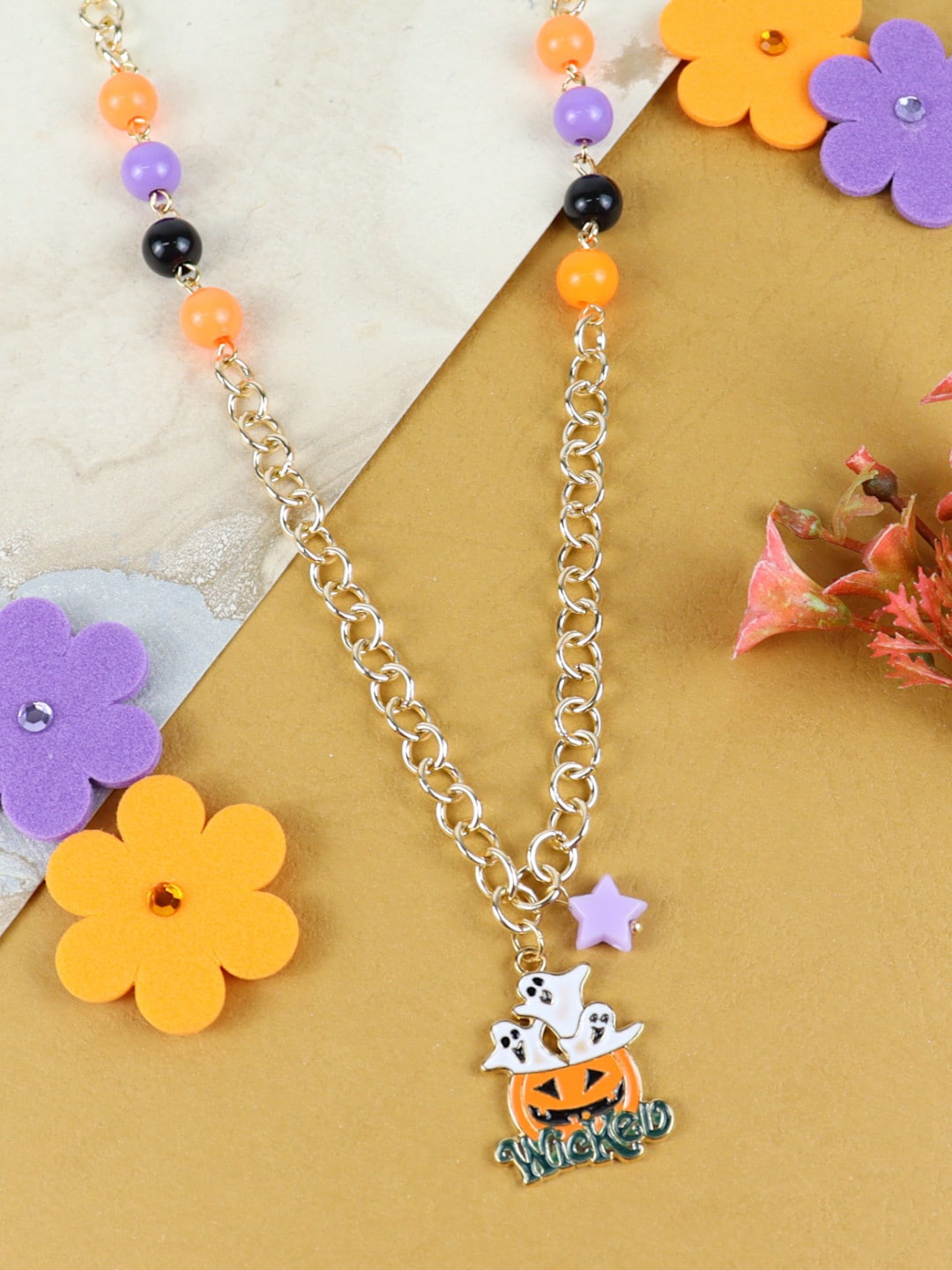 

Asthetika Kids Girls Gold-Plated Artificial Beads Necklace