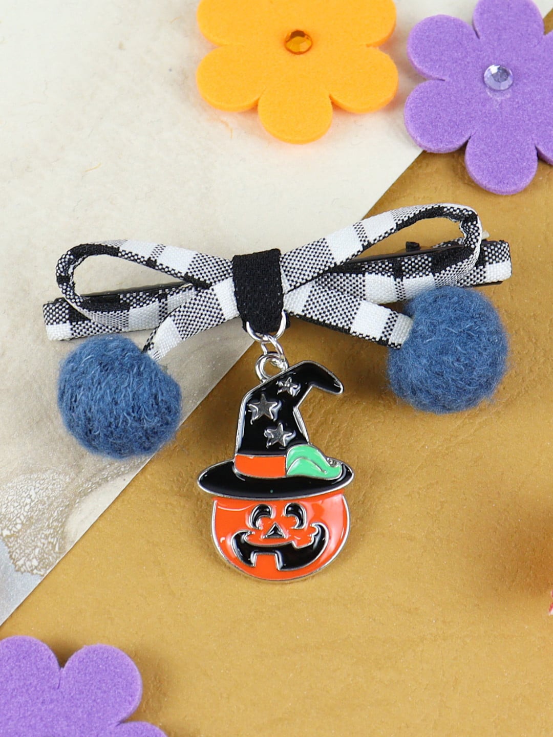 

Asthetika Kids Girls Black & Blue Fur Alligator Hair Clip