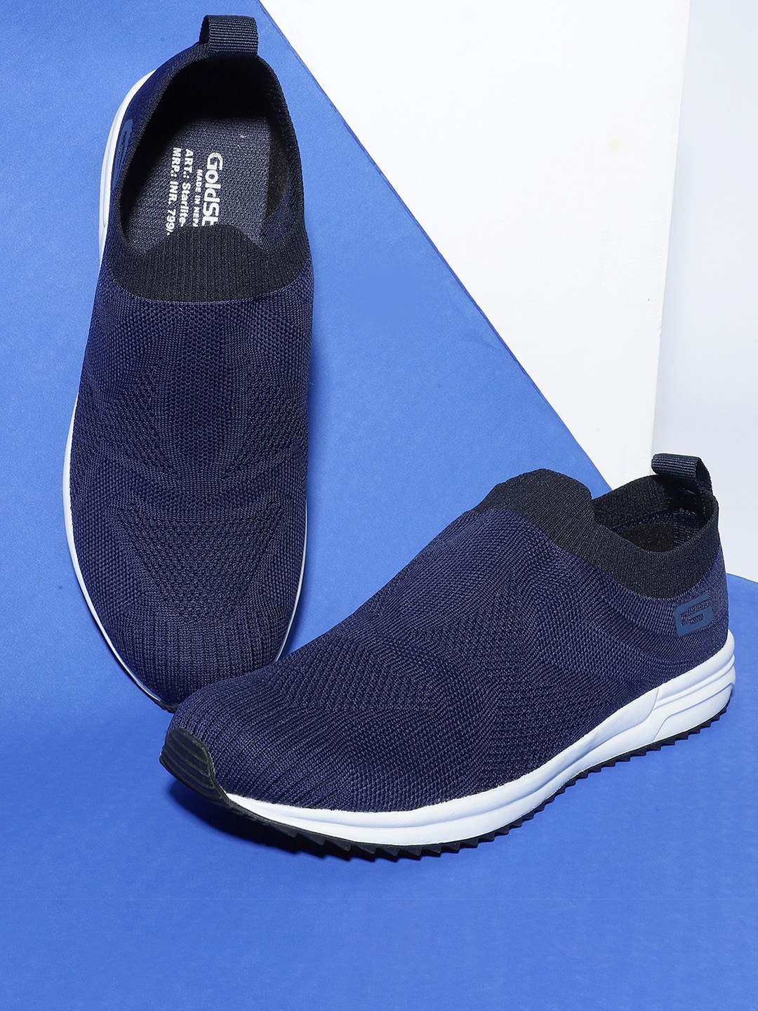 

MOZAFIA Men STARLITE 16 Mesh Walking Shoes, Navy blue