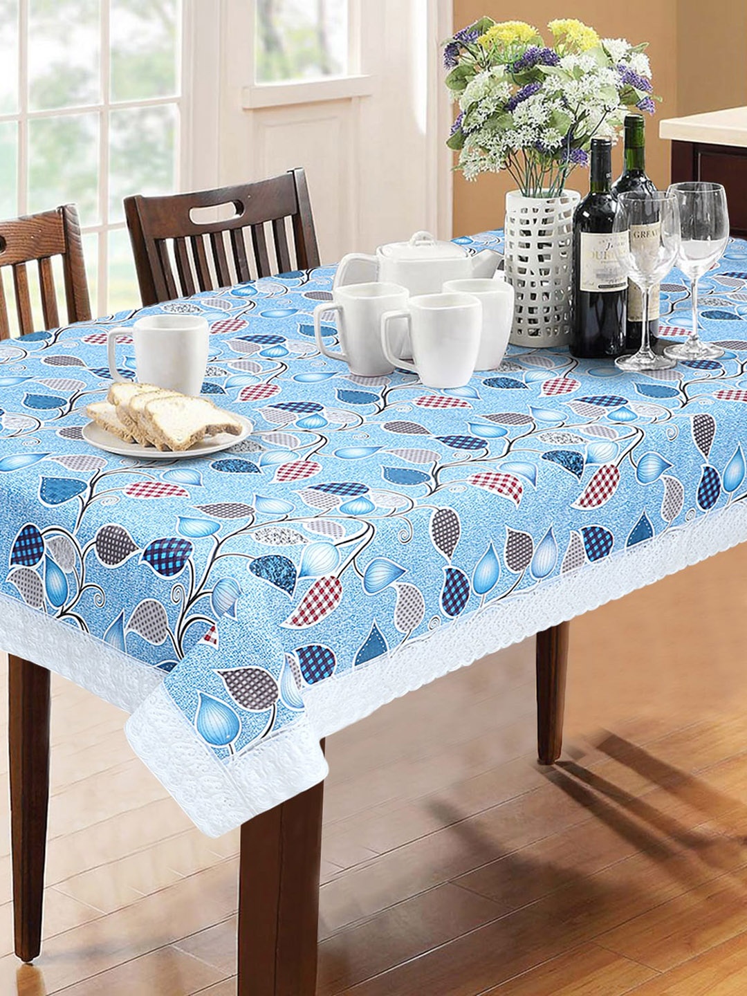 

Dakshya Industries Blue Printed 6-Seater Table Cover