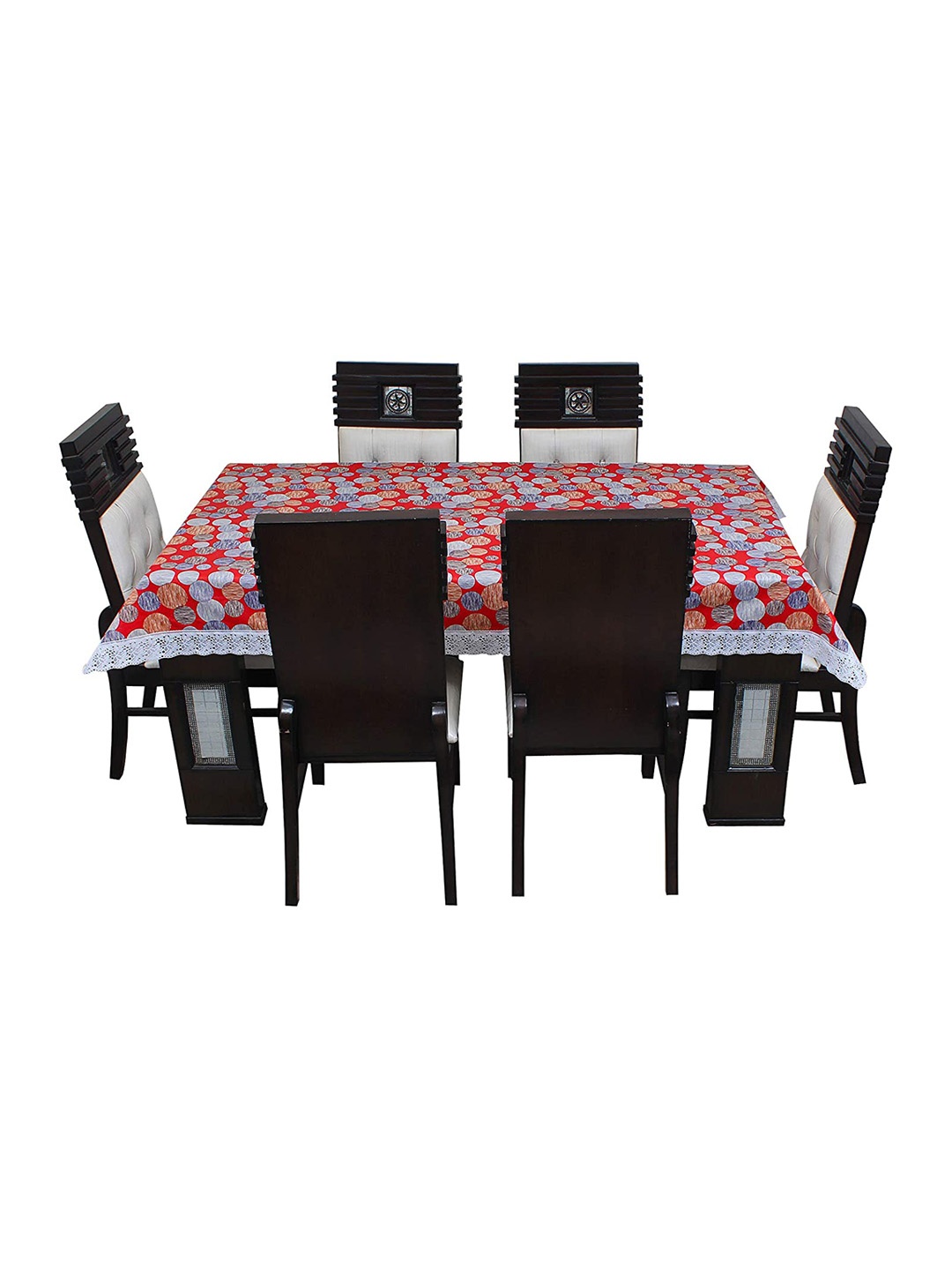 

Dakshya Industries Pink Printed 6-Seater Table Cover