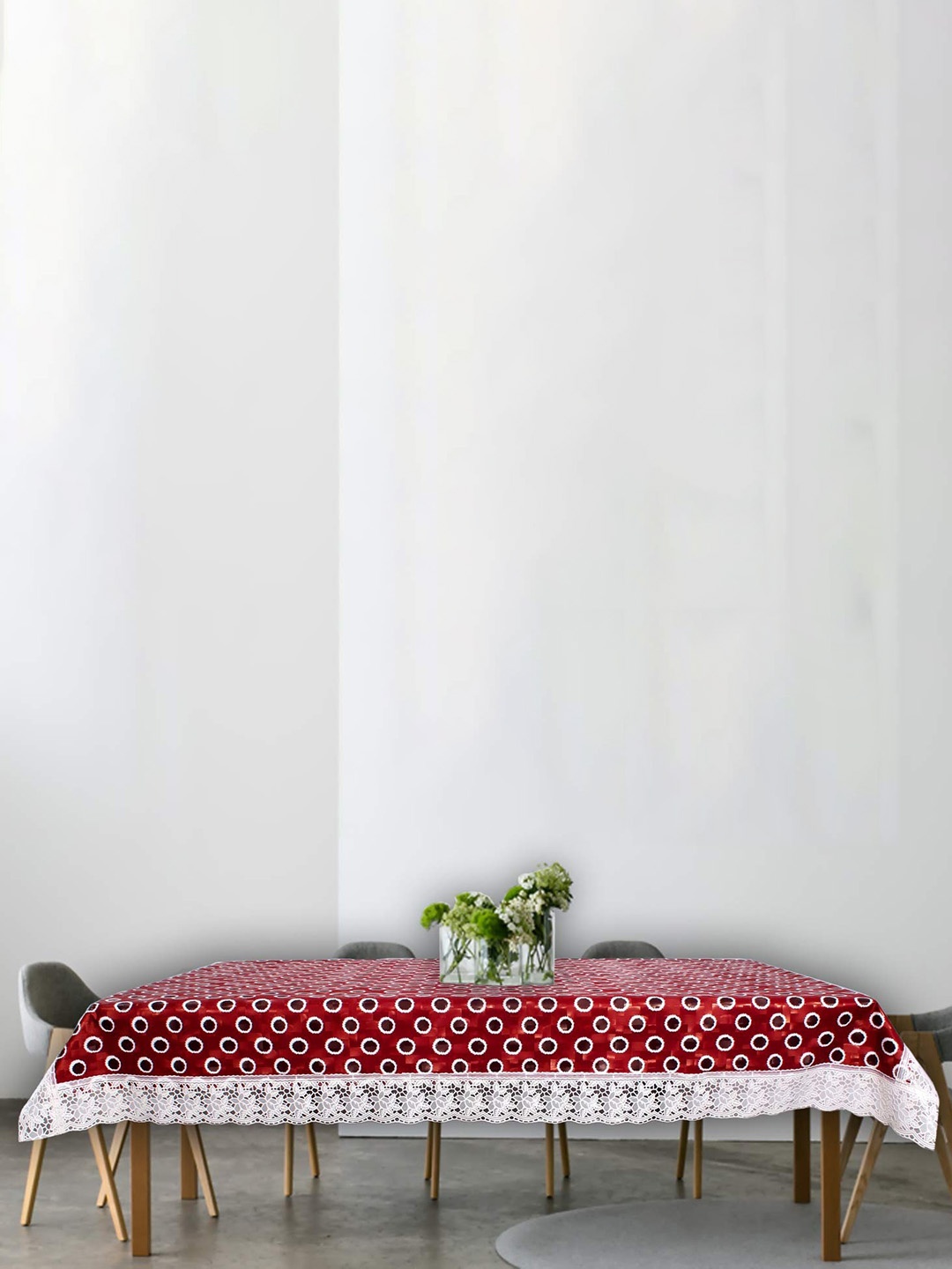 

Dakshya Industries Red & Black Printed 6-Seater Table Cover