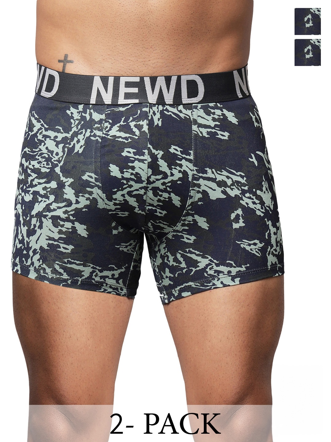 

NEWD Pack Of 2 Printed Label Free Trunks NTP12-GREEN-C2-S