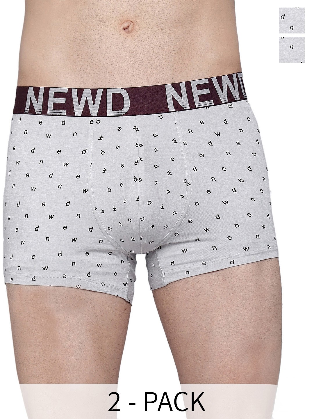 

NEWD Pack Of 2 Printed Label Free Trunks NTP8-W.GREY-C2-S