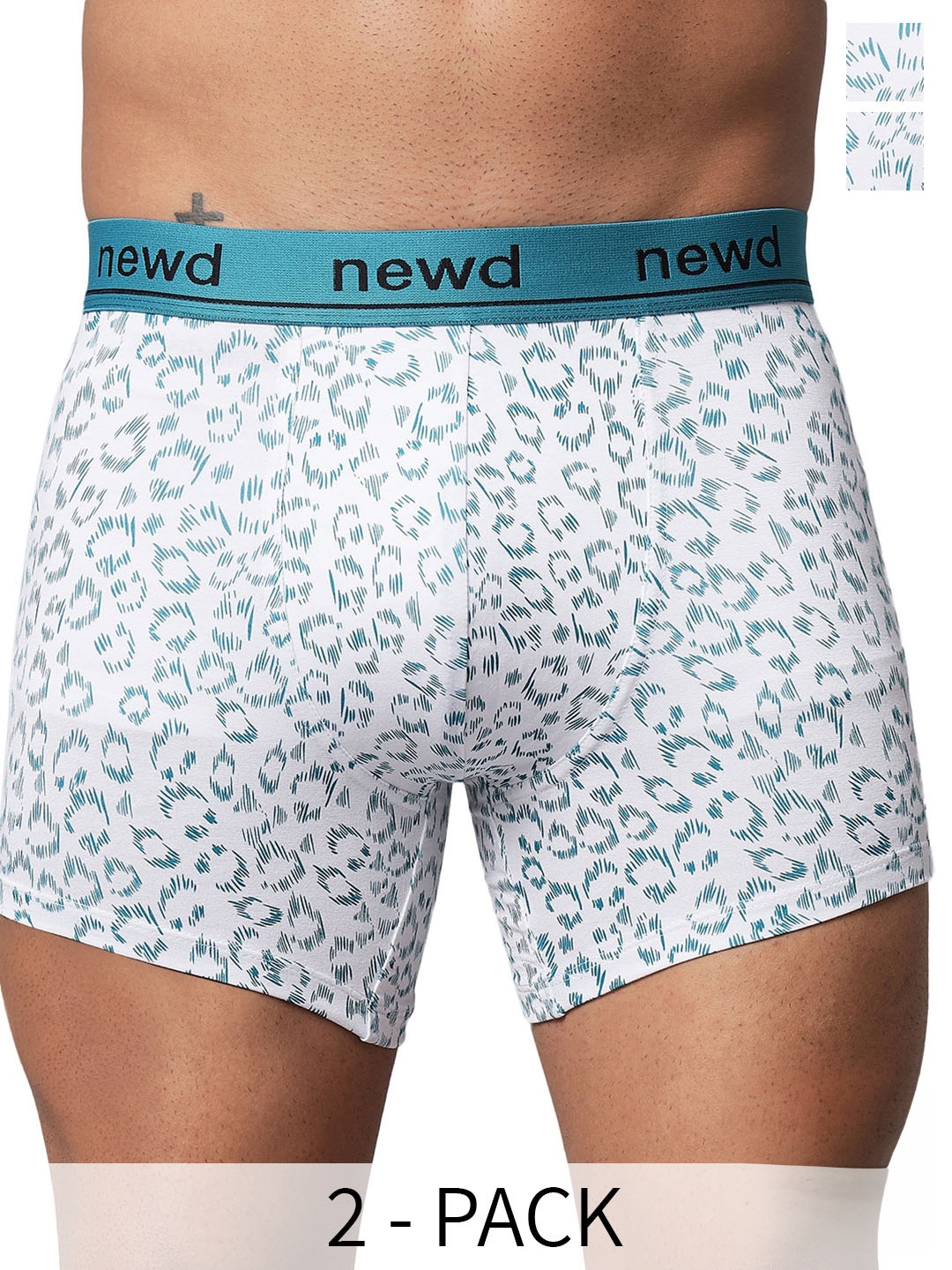 

NEWD Pack Of 2 Printed Label Free Trunks NTP16-WHITE-C2-S