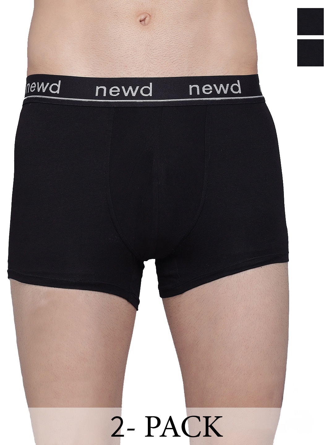 

NEWD Pack Of 2 Mid Rise Trunks NTS2-BLACK-C2-S