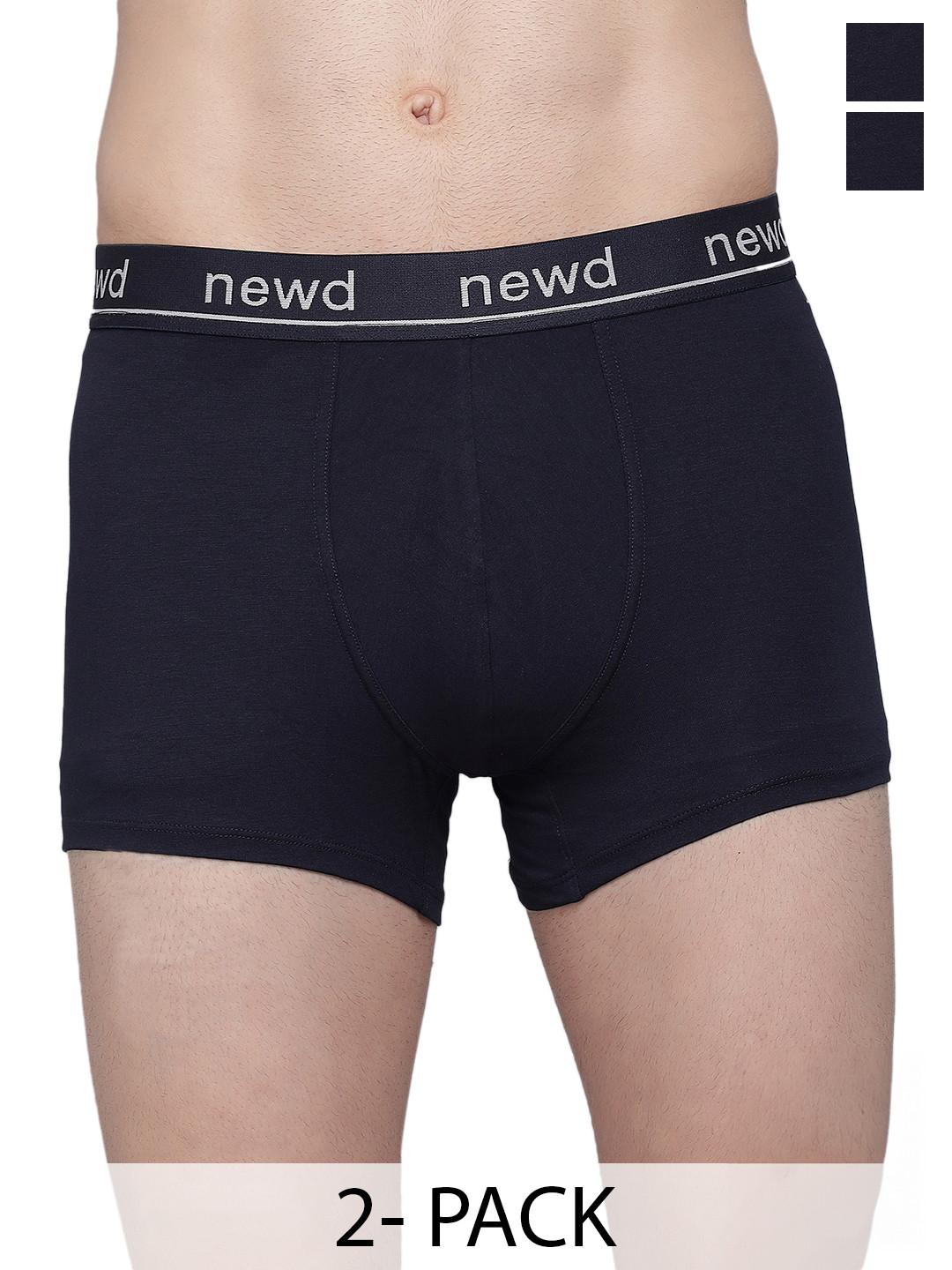 

NEWD Pack Of 2 Label Free Trunks NTS2-NAVY-C2-S, Navy blue