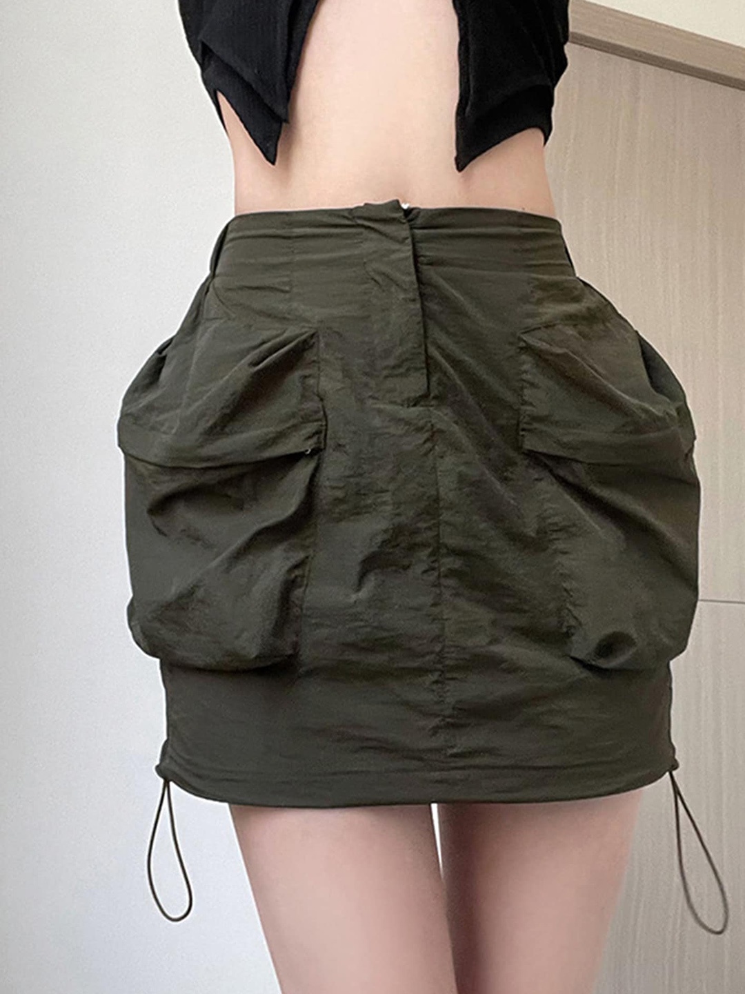 

LULU & SKY Straight Mini Skirt, Green