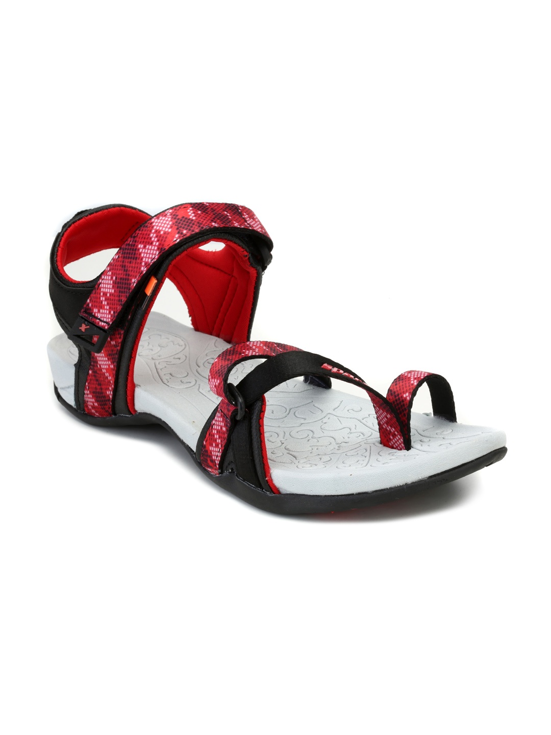 

Sparx Women Red & Black Printed Sports Sandals