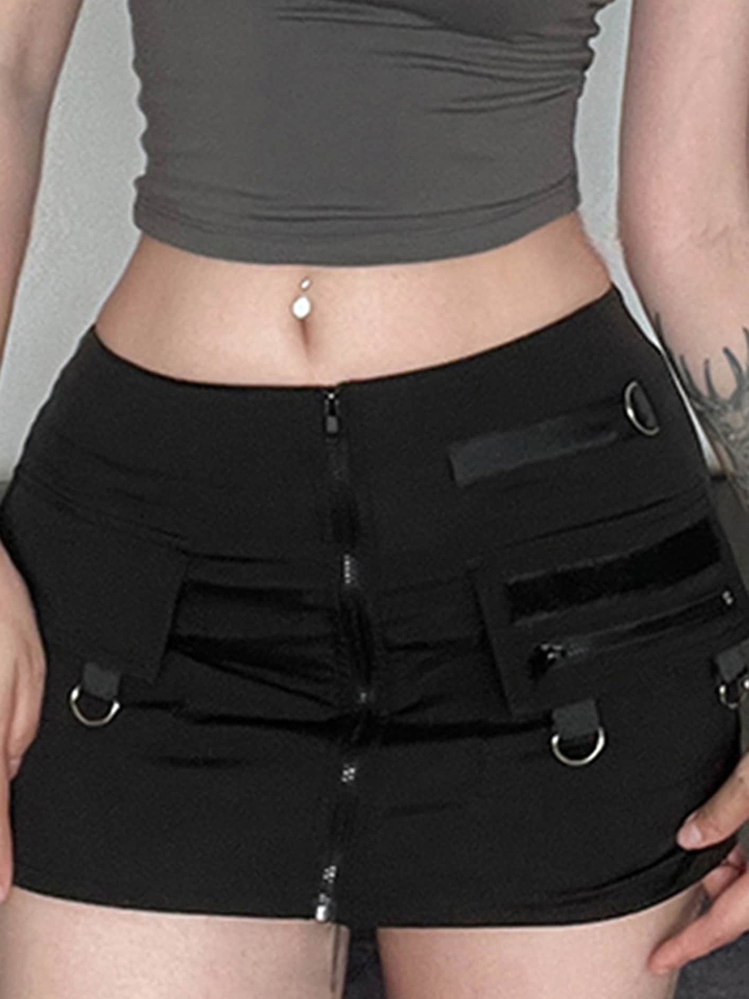 

LULU & SKY A-Line Mini Skirt, Black