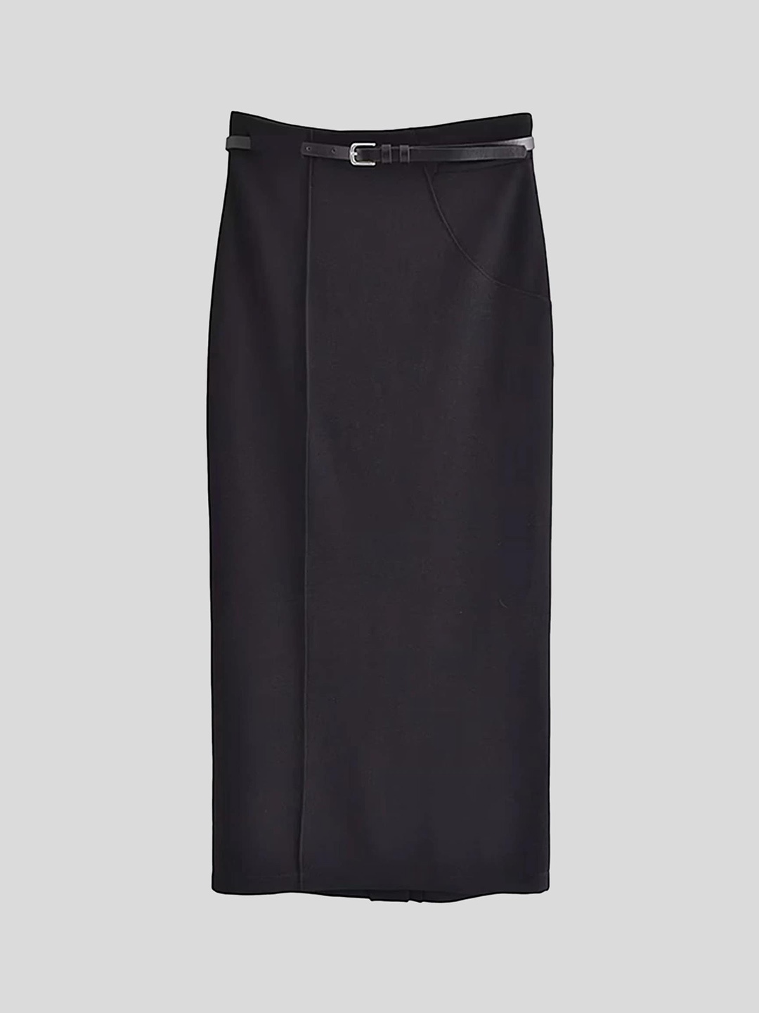 

LULU & SKY Straight Midi Skirt, Black