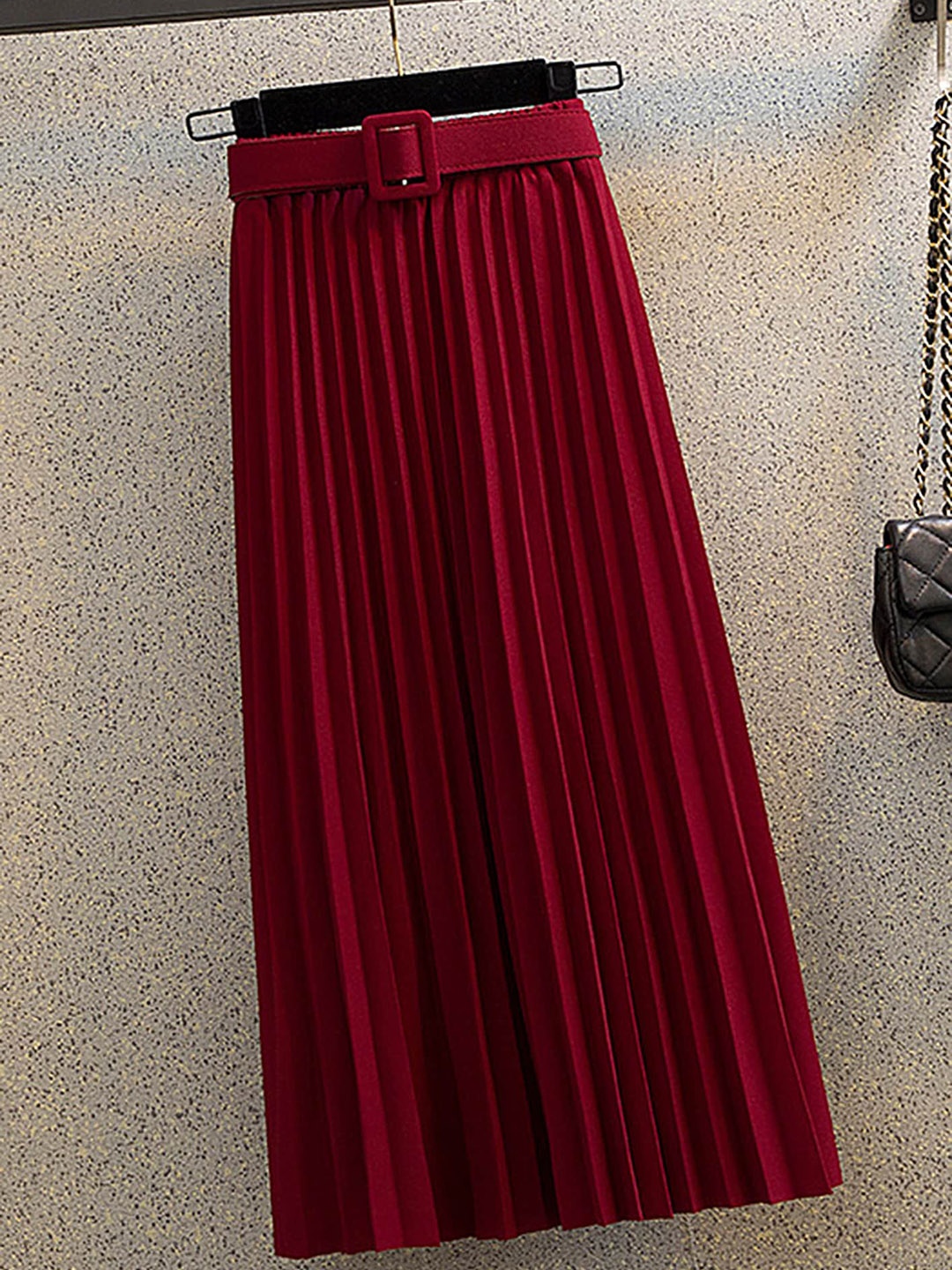 

LULU & SKY Pleated Skirt, Maroon