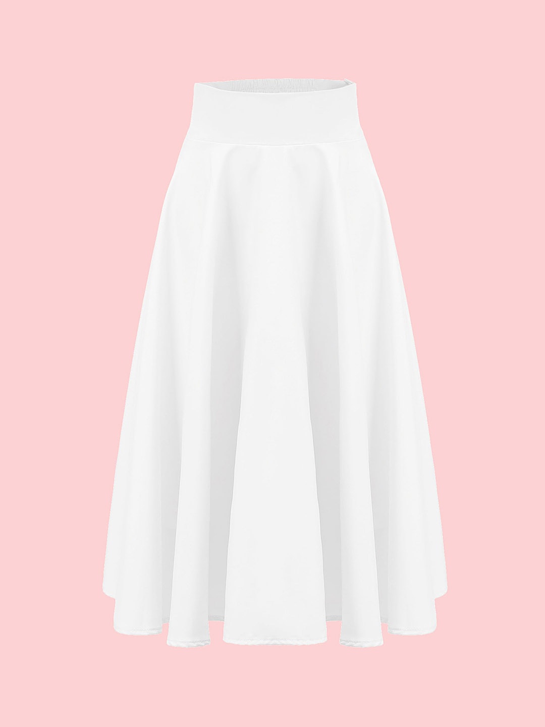 

LULU & SKY Mid-Rise Flared Skirt, White