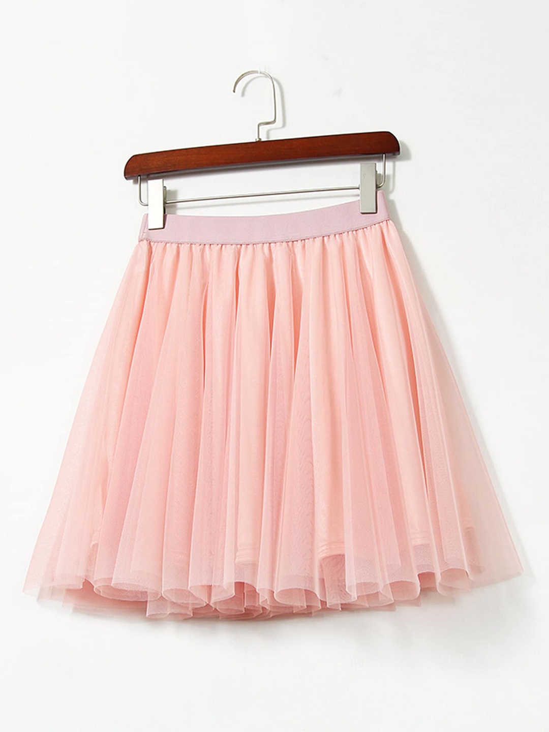 

LULU & SKY Gathered Flared Mini Skirt, Pink