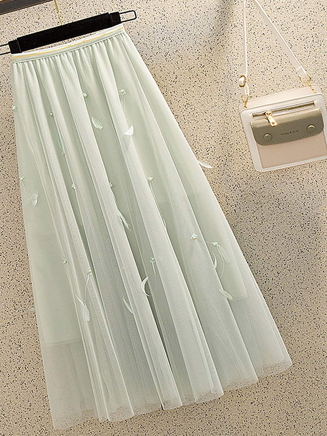 

LULU & SKY Self Designed A-Line Midi Skirt, Green