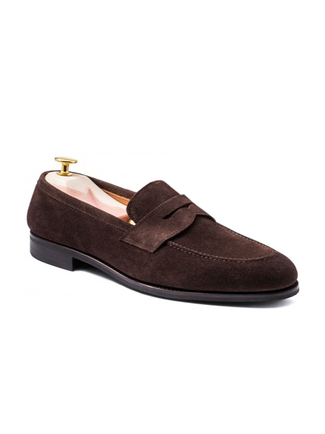 

Wolvenmilano Men Suede Lightweight Penny Loafers, Brown
