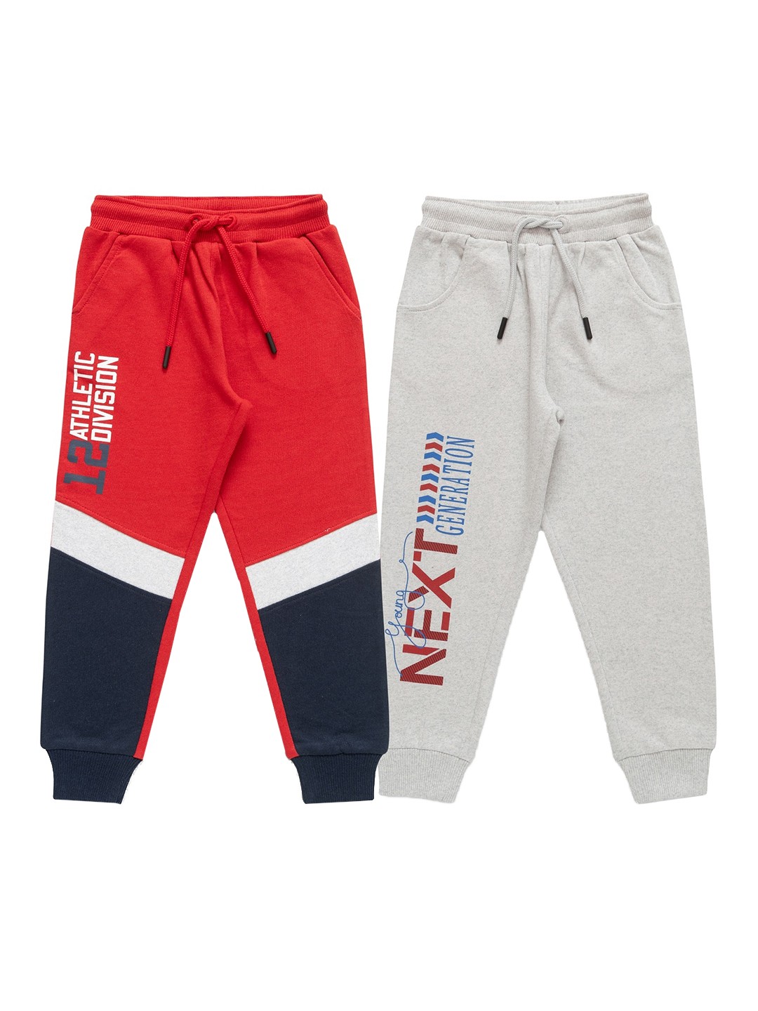 

JusCubs Boys Pack Of 2 Printed Cotton Joggers, Red