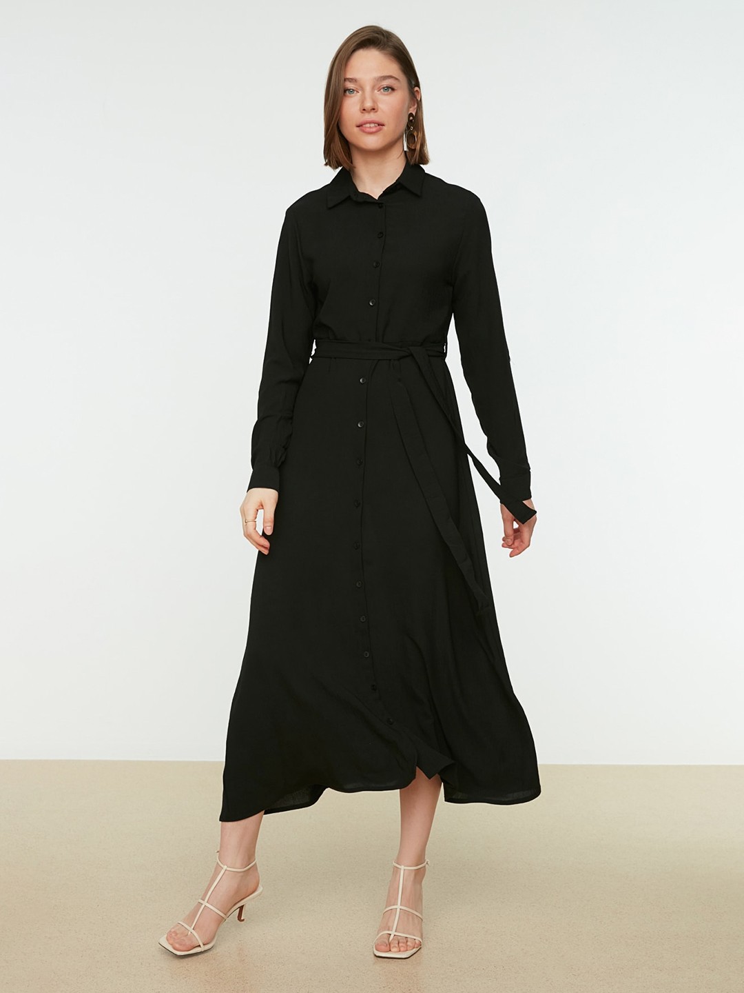 

Trendyol Shirt Midi Dress, Na