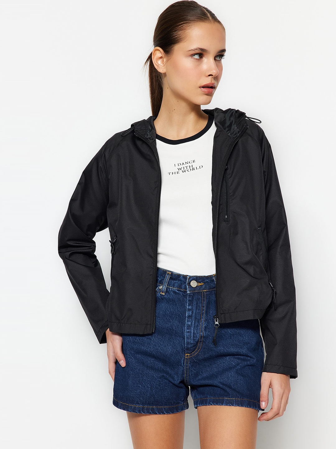 

Trendyol Hooded Tailored Jacket, Black