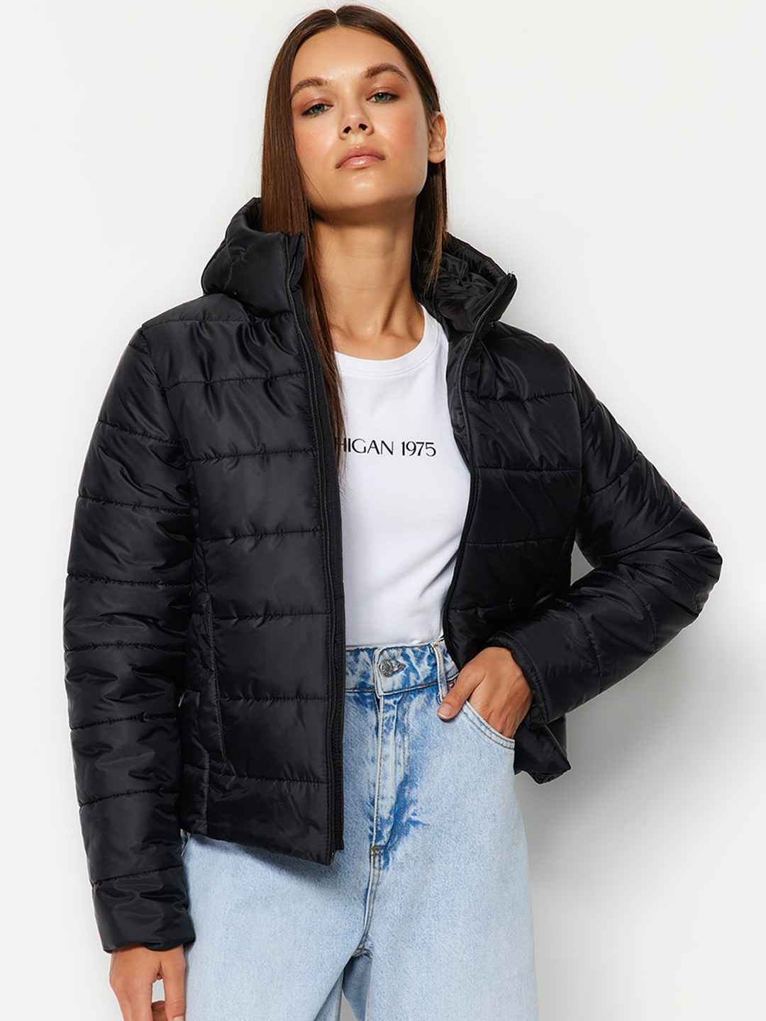 

Trendyol Hooded Padded Jacket, Black