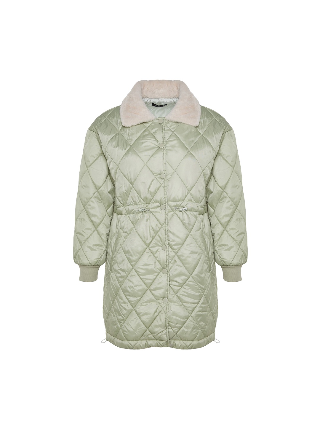 

Trendyol Spread Collar Quilted Jacket, Green