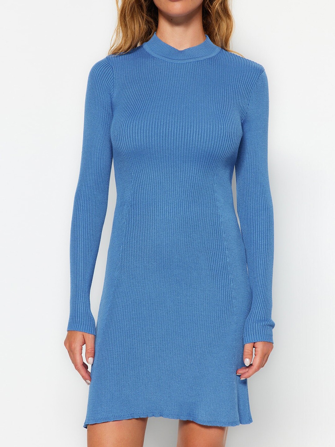 

Trendyol Mock Neck Jumper Dress, Blue
