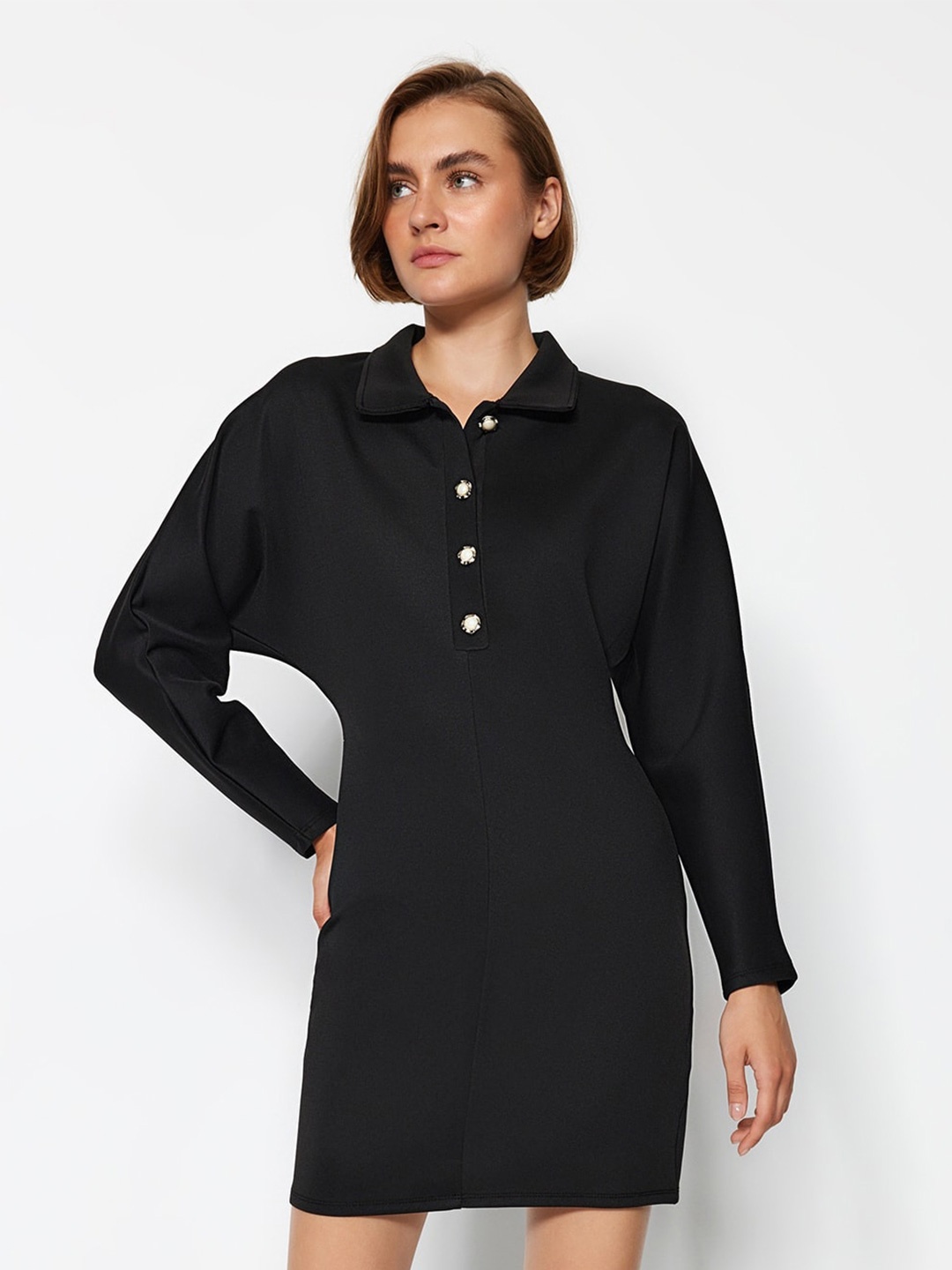 

Trendyol Batwing Sleeves T-Shirt Mini Dress, Na