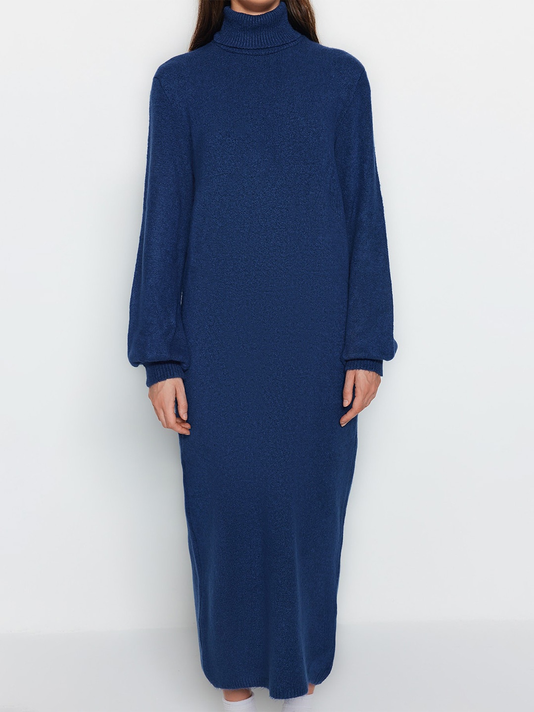 

Trendyol Turtle Neck Midi Jumper Dress, Blue