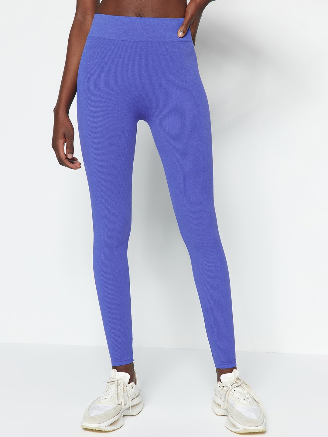 

Trendyol Women Ankle Length Training or Gym Tights, Blue