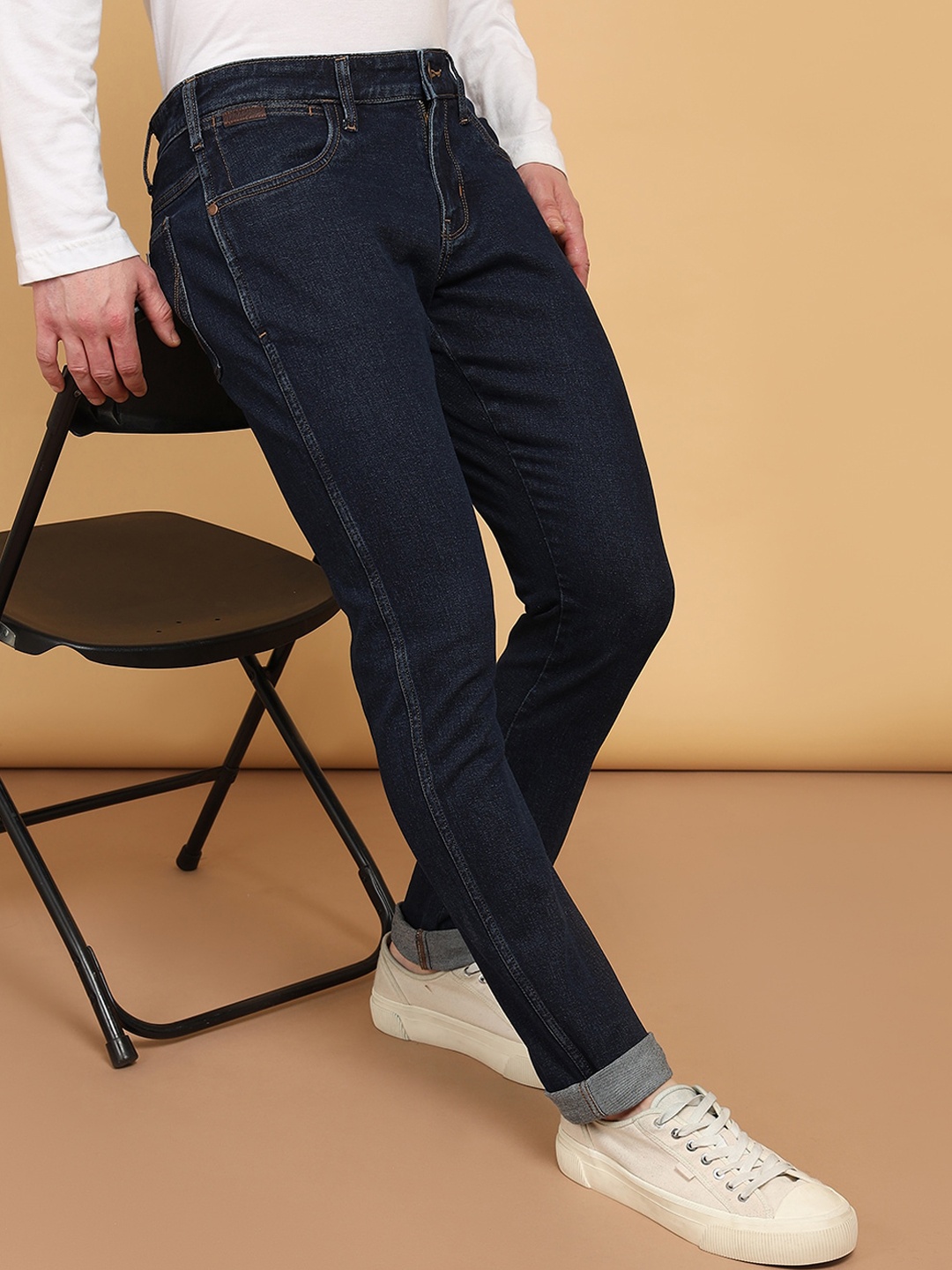 

Wrangler Men Vegas Skinny Fit Low-Rise Stretchable Jeans, Blue