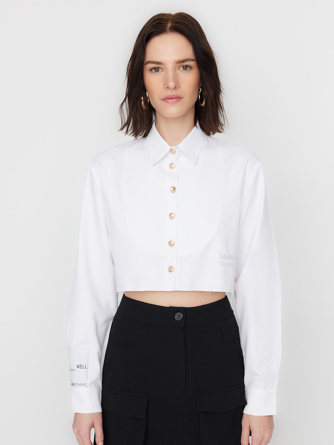 

Trendyol Spread Collar Casual Shirt, White