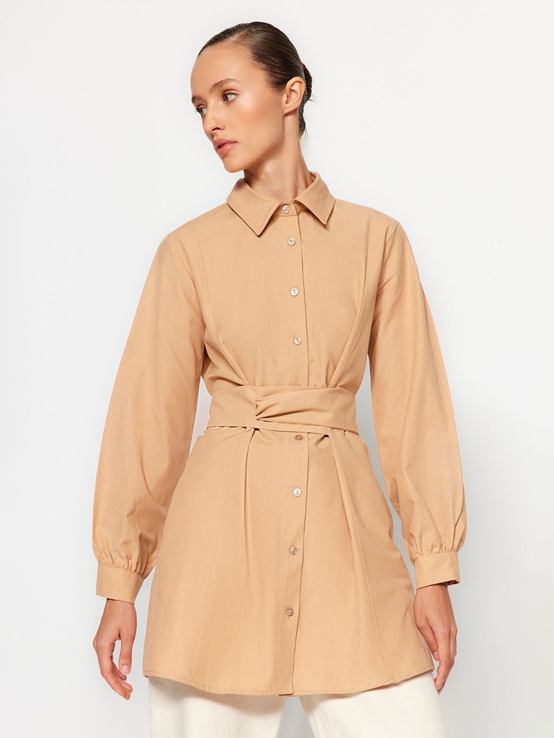 

Trendyol Spread Casual Shirt, Beige