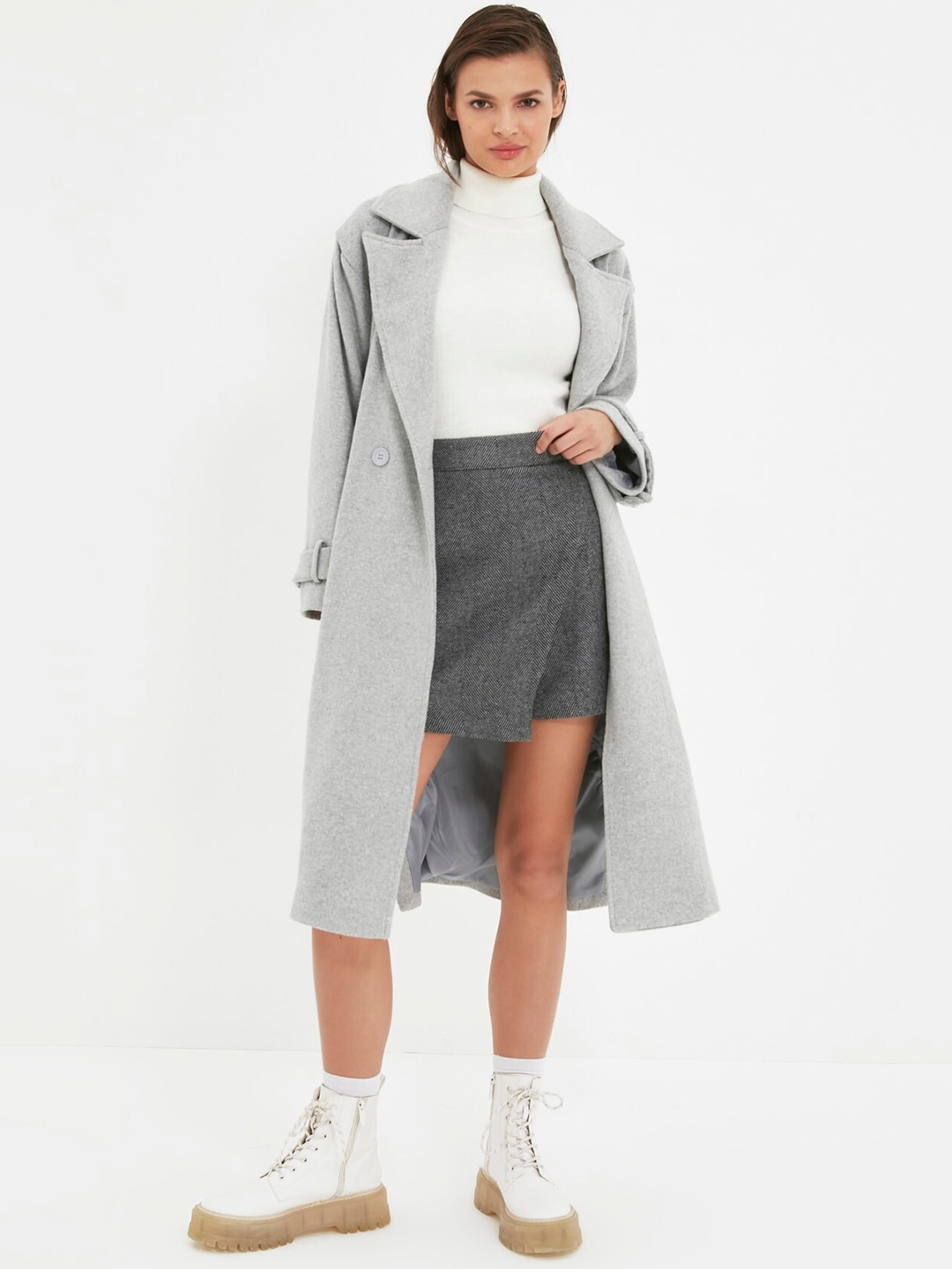 

Trendyol Self Designed Casual Mini Skorts, Charcoal