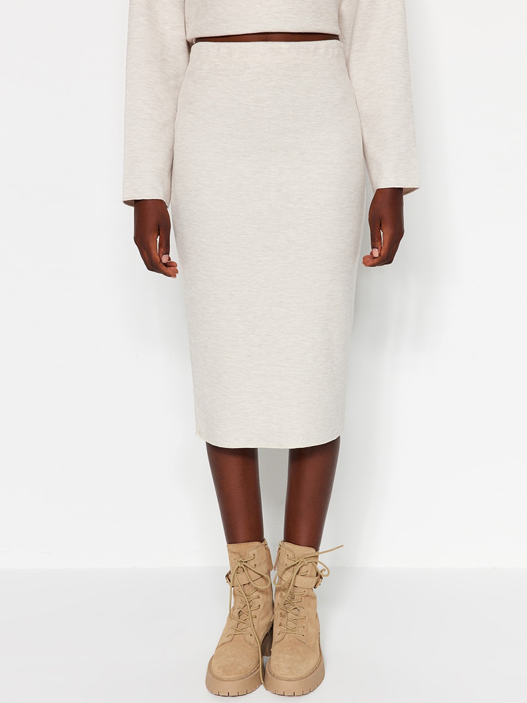 

Trendyol Pencil Midi Skirts, Beige