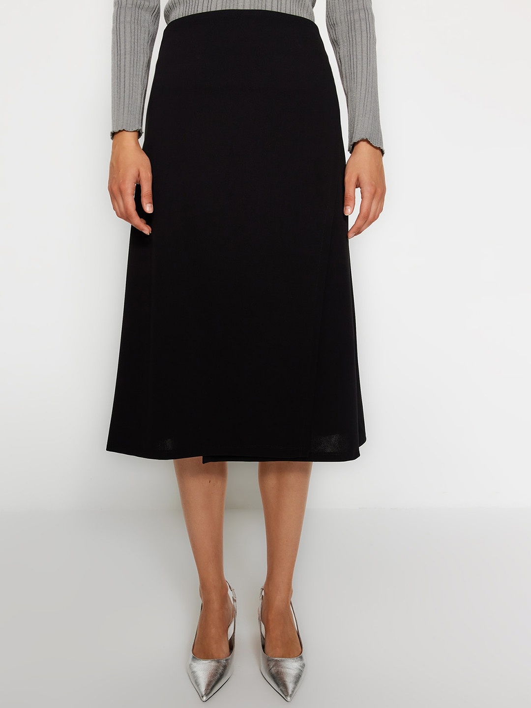 

Trendyol A-Line Knee-Length Skirts, Black