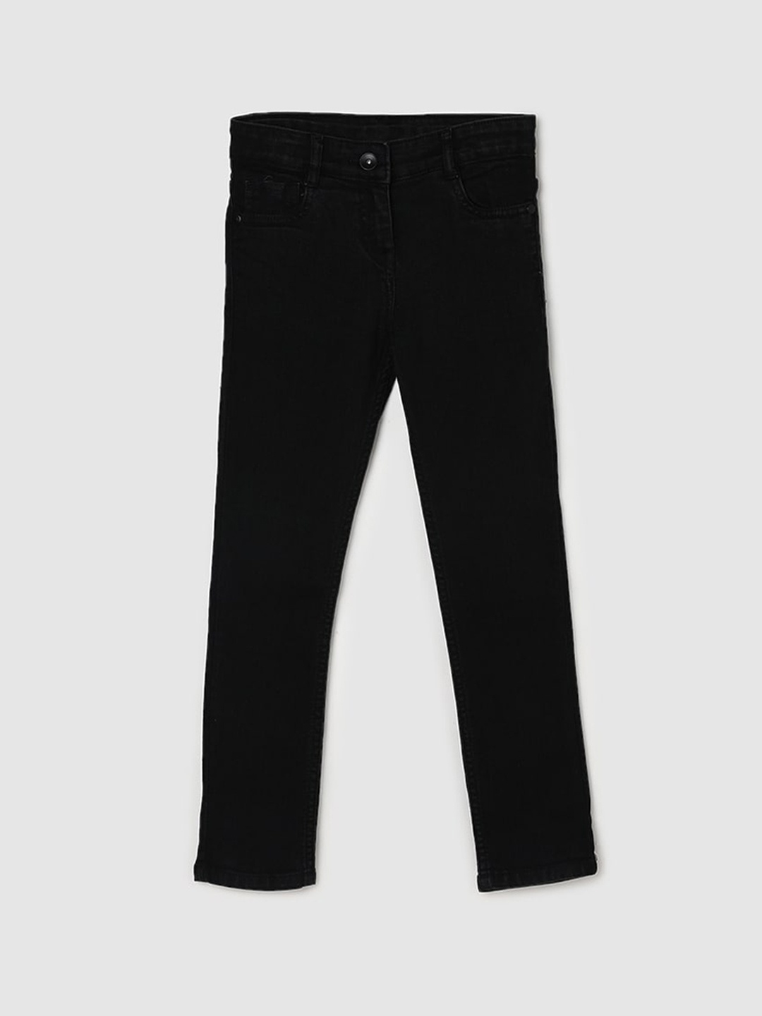 

max Girls Mid-Rise Clean Look Stretchable Jeans, Black