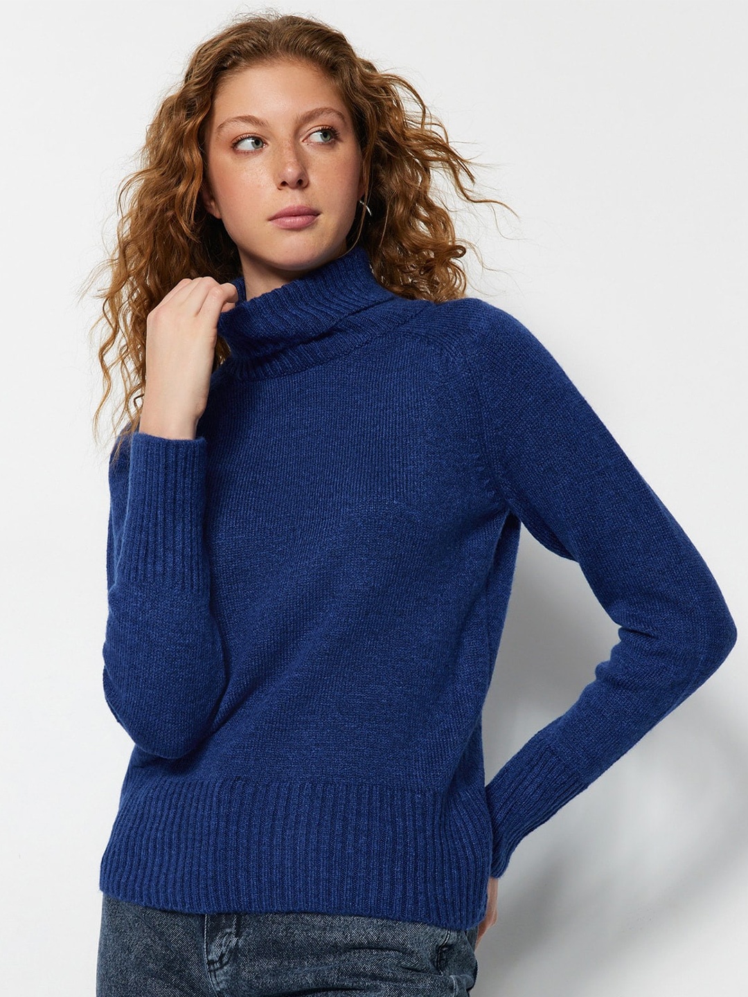 

Trendyol Turtle Neck Pullover Sweaters, Blue