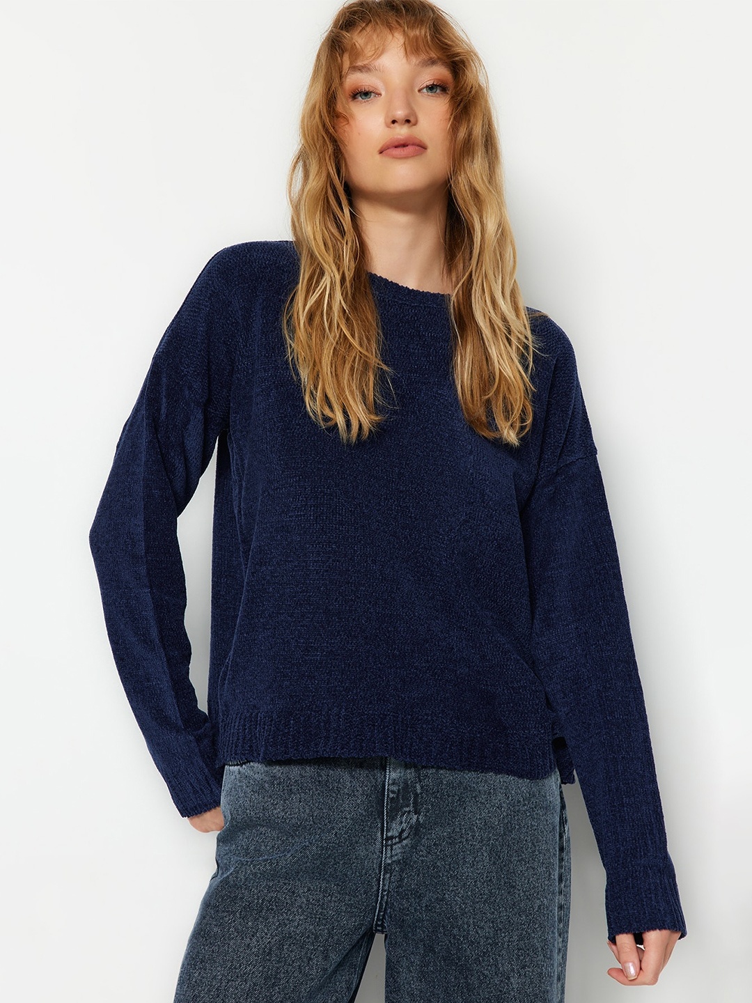 

Trendyol Acrylic Pullover Sweaters, Blue