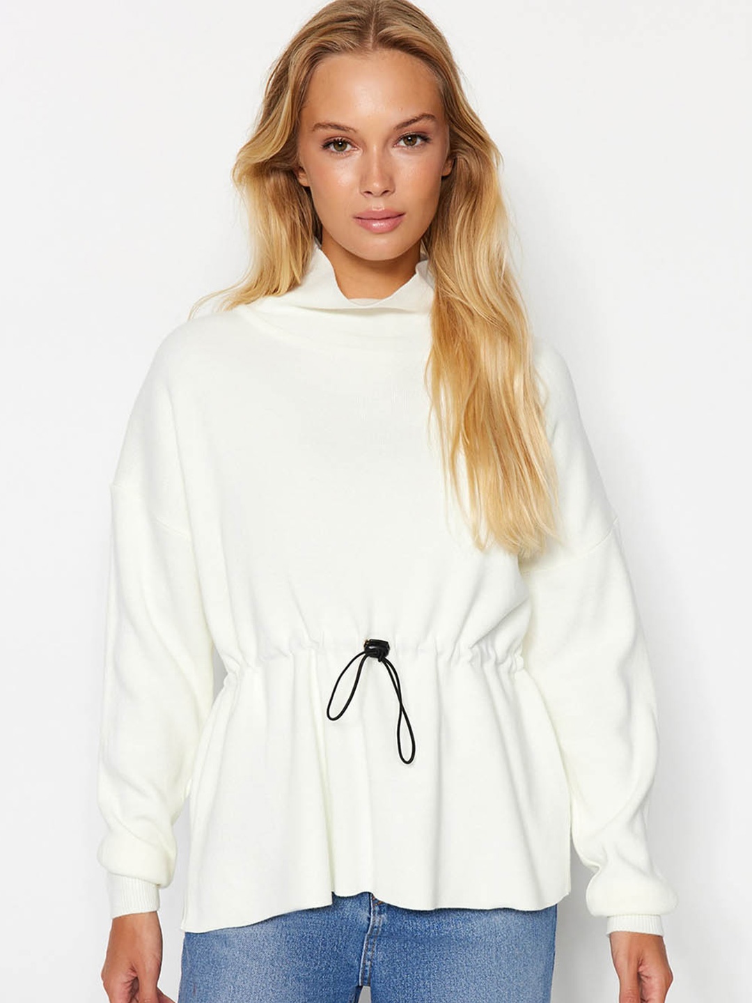 

Trendyol Turtle Neck Acrylic Pullover, White