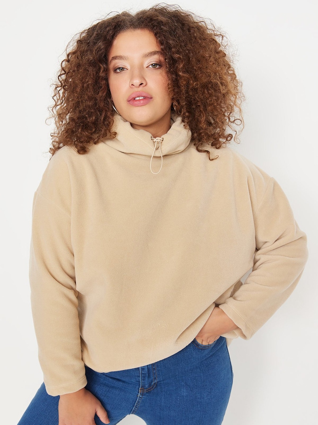 

Trendyol Turtle neck Long Sleeves Sweatshirt, Beige