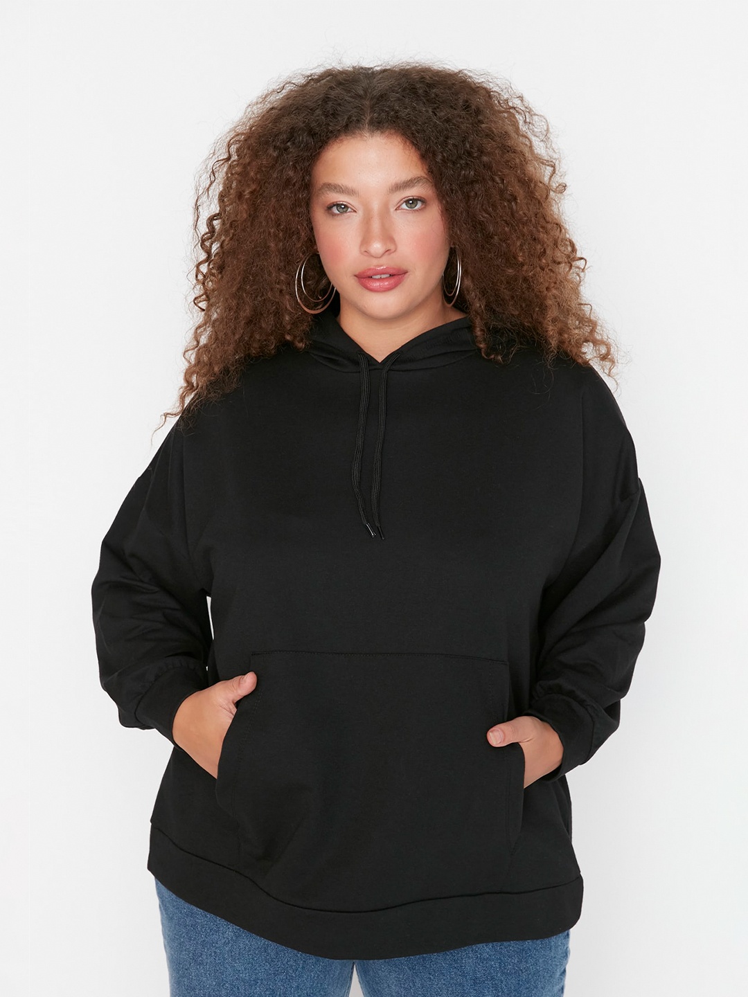 

Trendyol Hooded Long Sleeves Pullover, Black