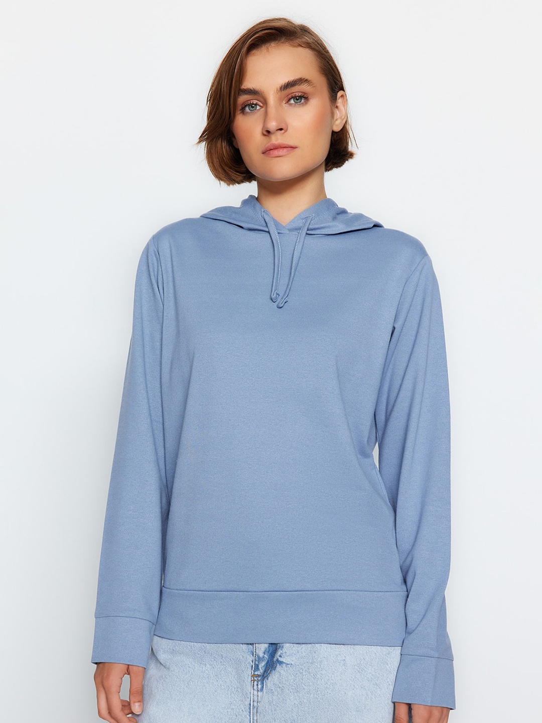 

Trendyol Hooded Pullover Sweatshirt, Blue