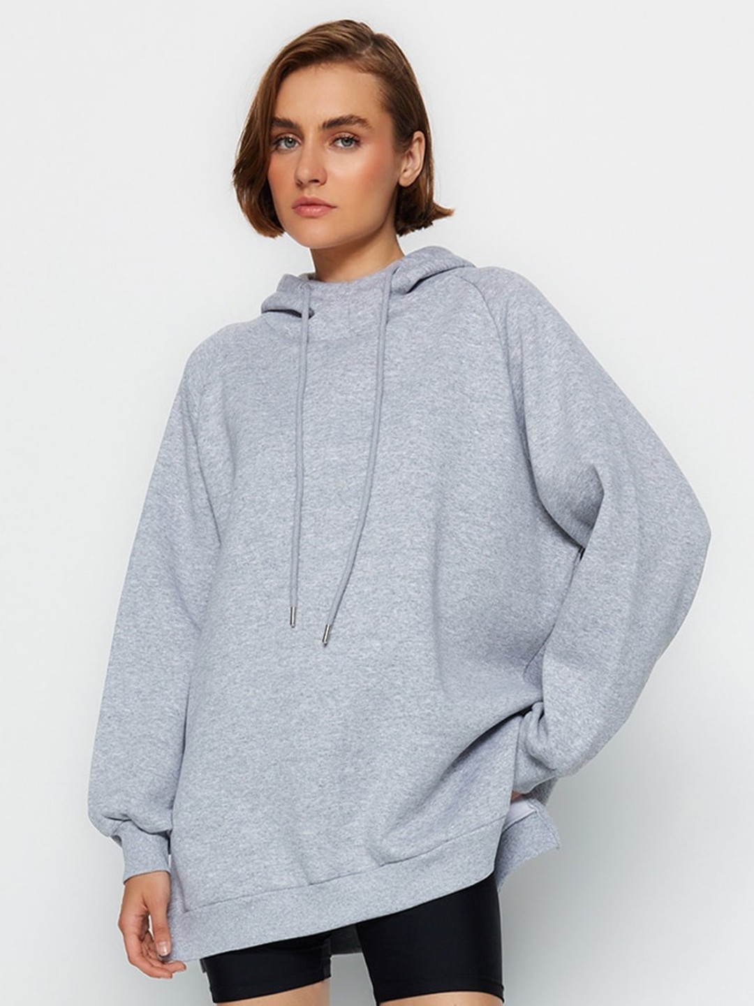

Trendyol Hooded Ribbed Sweatshirt, Na